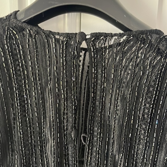 Vintage Gothic Black Beaded Formal Gown from Kleinfeld’s, Size 12 - Picture 10 of 13